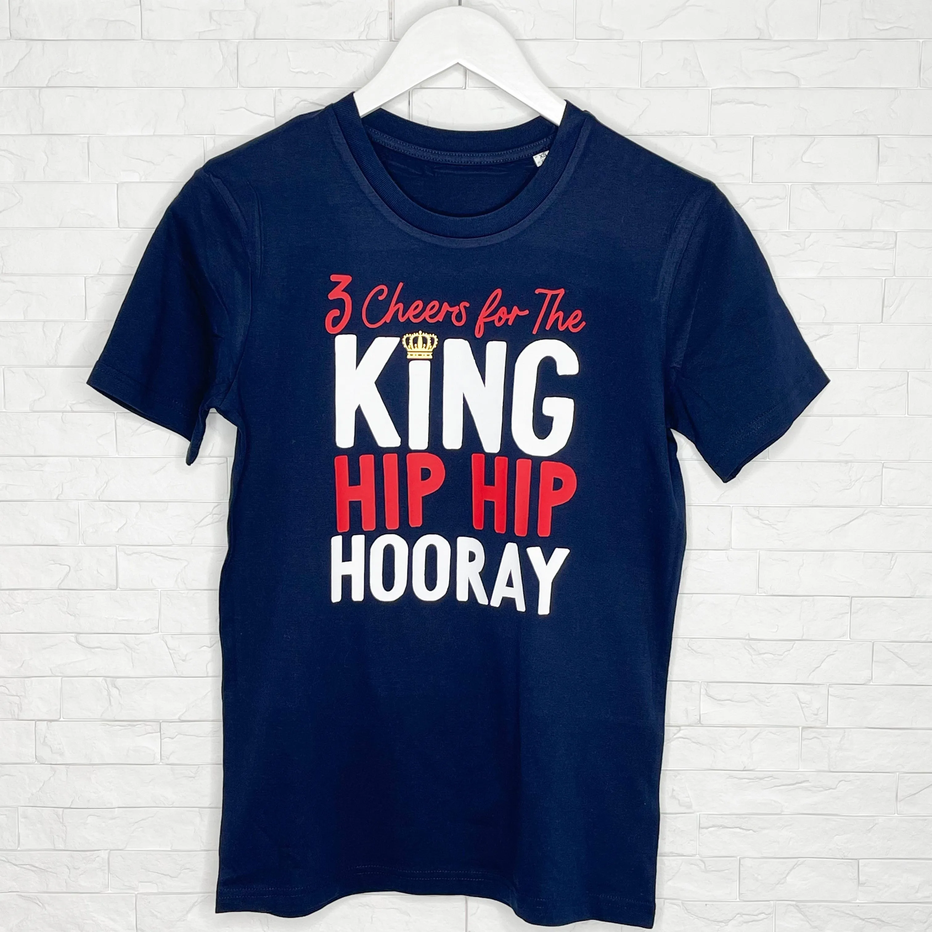 Three Cheers King Charles Coronation Adult T Shirt