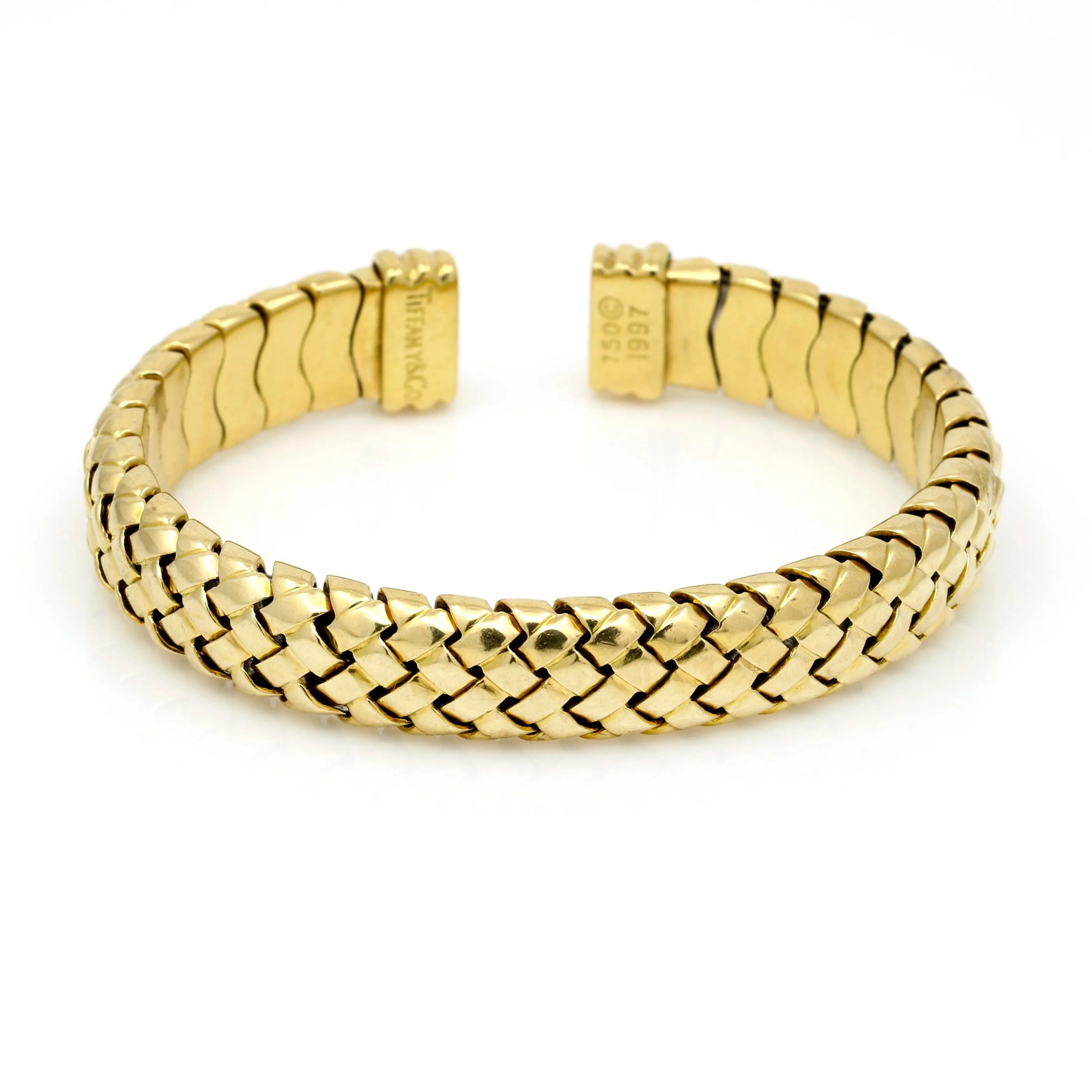 Tiffany & Co. Vannerie 1997 Woven Cuff Bracelet in 18k Yellow Gold