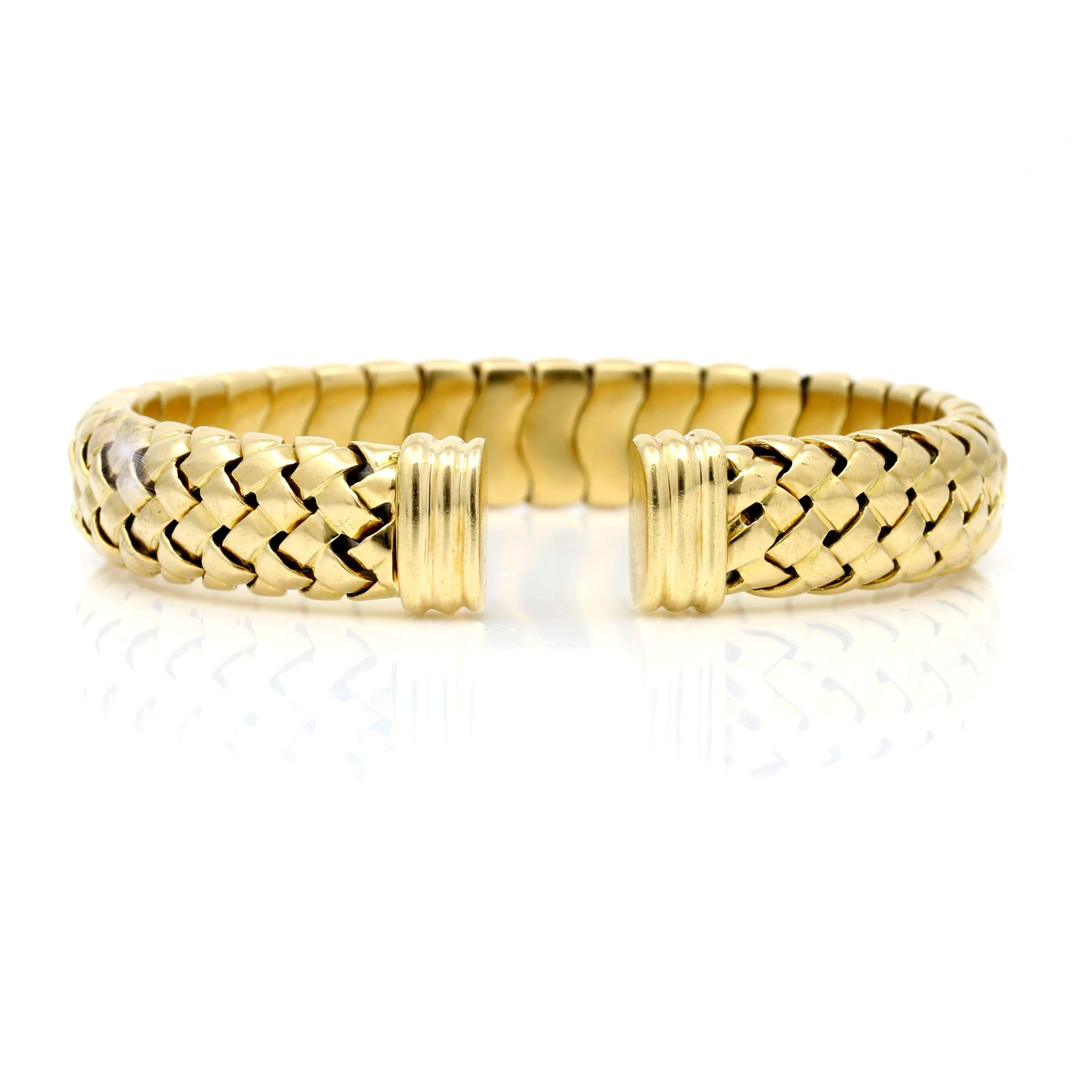 Tiffany & Co. Vannerie 1997 Woven Cuff Bracelet in 18k Yellow Gold