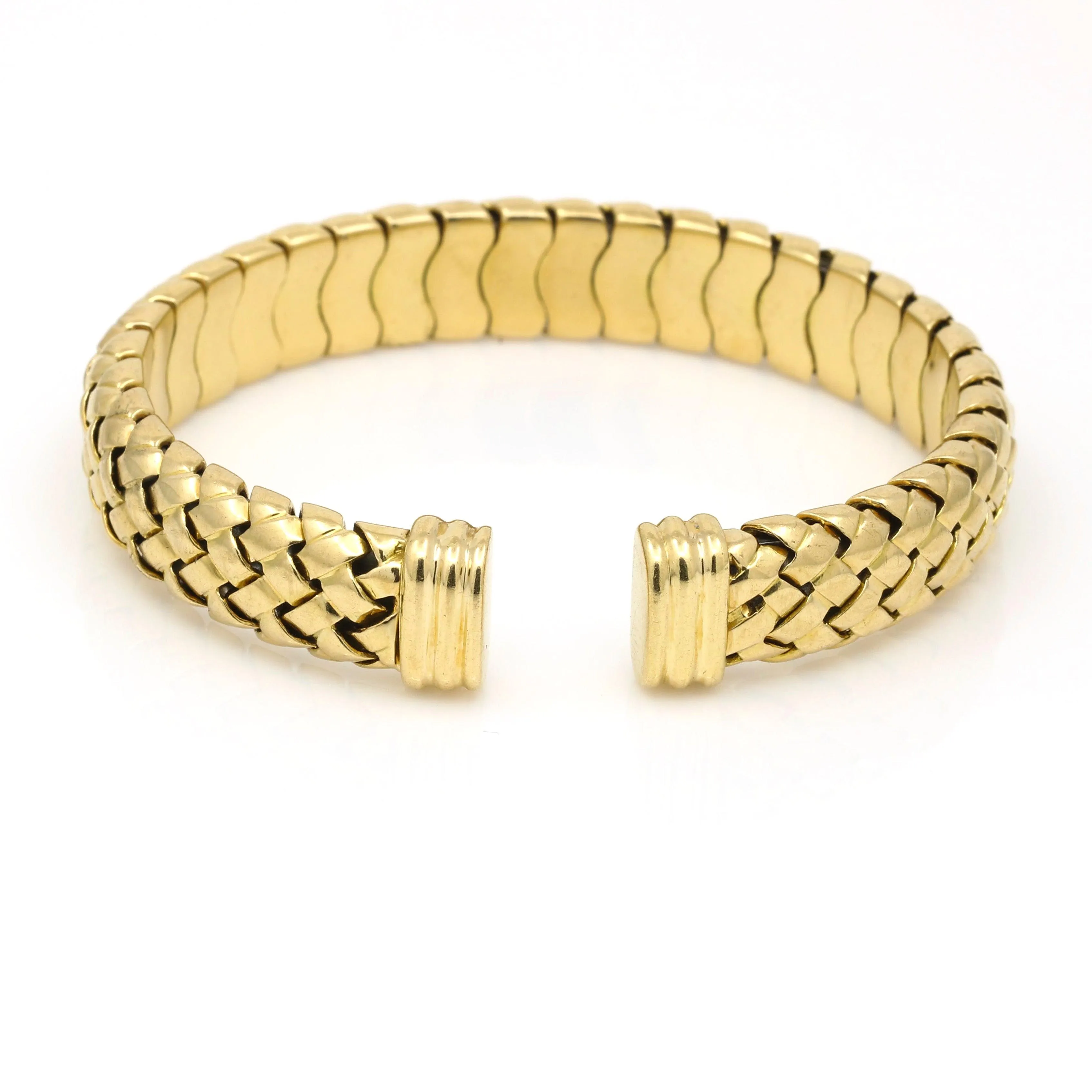 Tiffany & Co. Vannerie 1997 Woven Cuff Bracelet in 18k Yellow Gold
