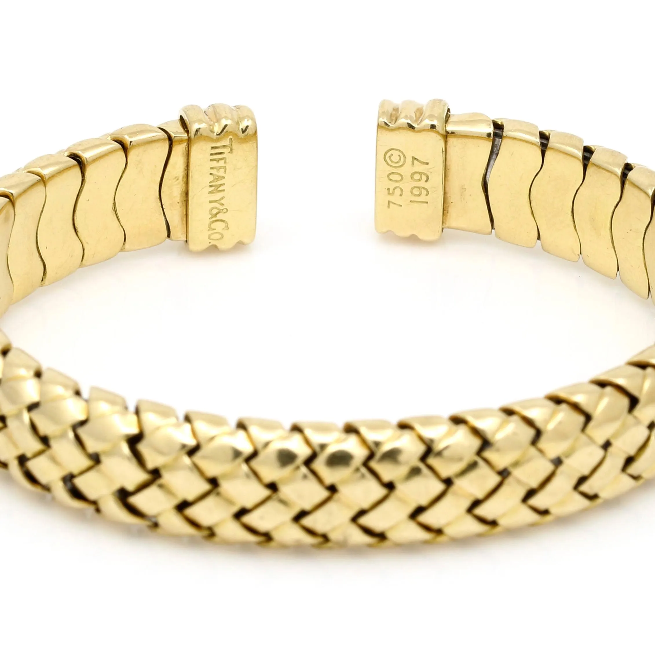 Tiffany & Co. Vannerie 1997 Woven Cuff Bracelet in 18k Yellow Gold