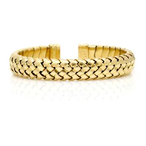 Tiffany & Co. Vannerie 1997 Woven Cuff Bracelet in 18k Yellow Gold