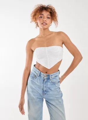 Tiger Print Textured Corset Top
