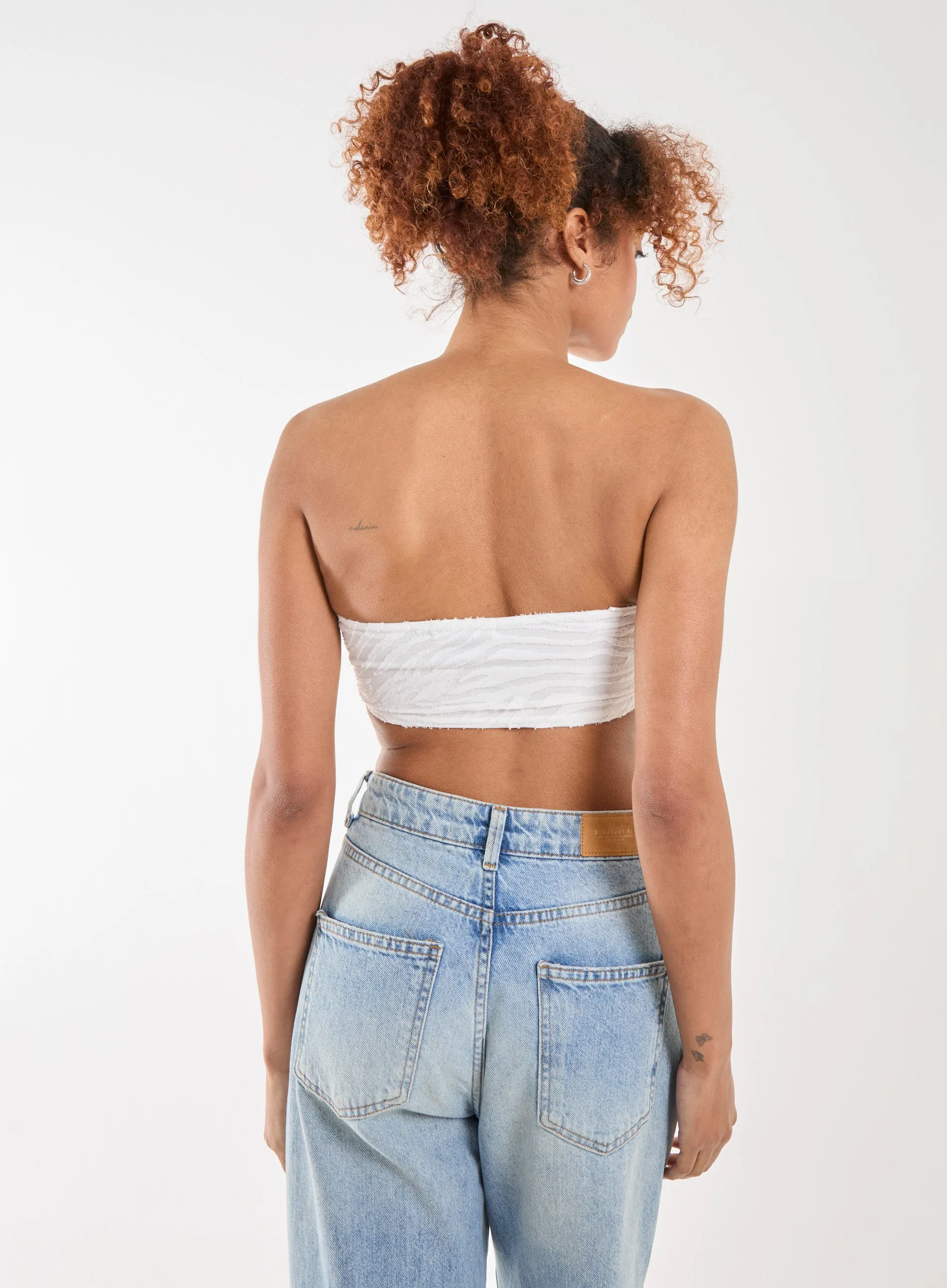 Tiger Print Textured Corset Top
