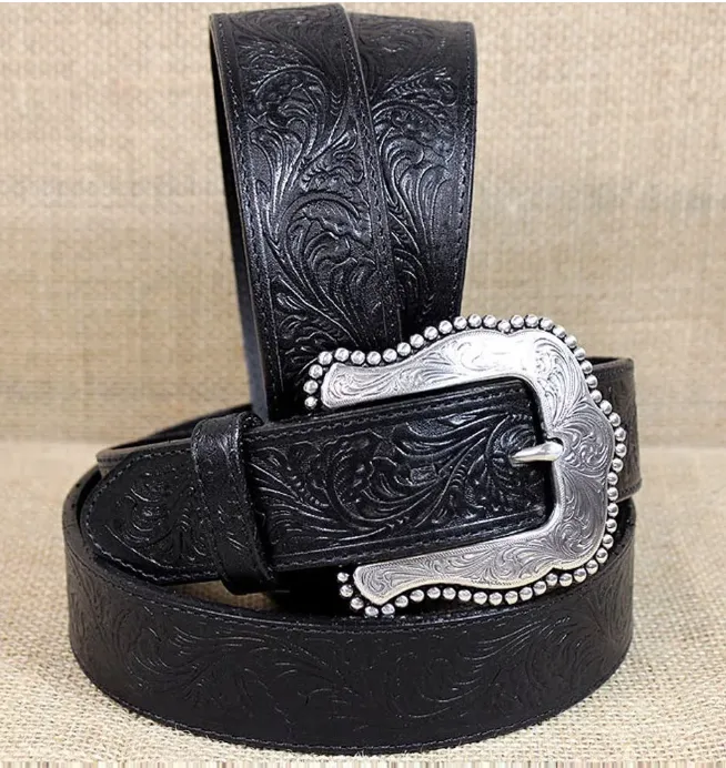 Tony Lama Women's Layla Tooled Leather Belt