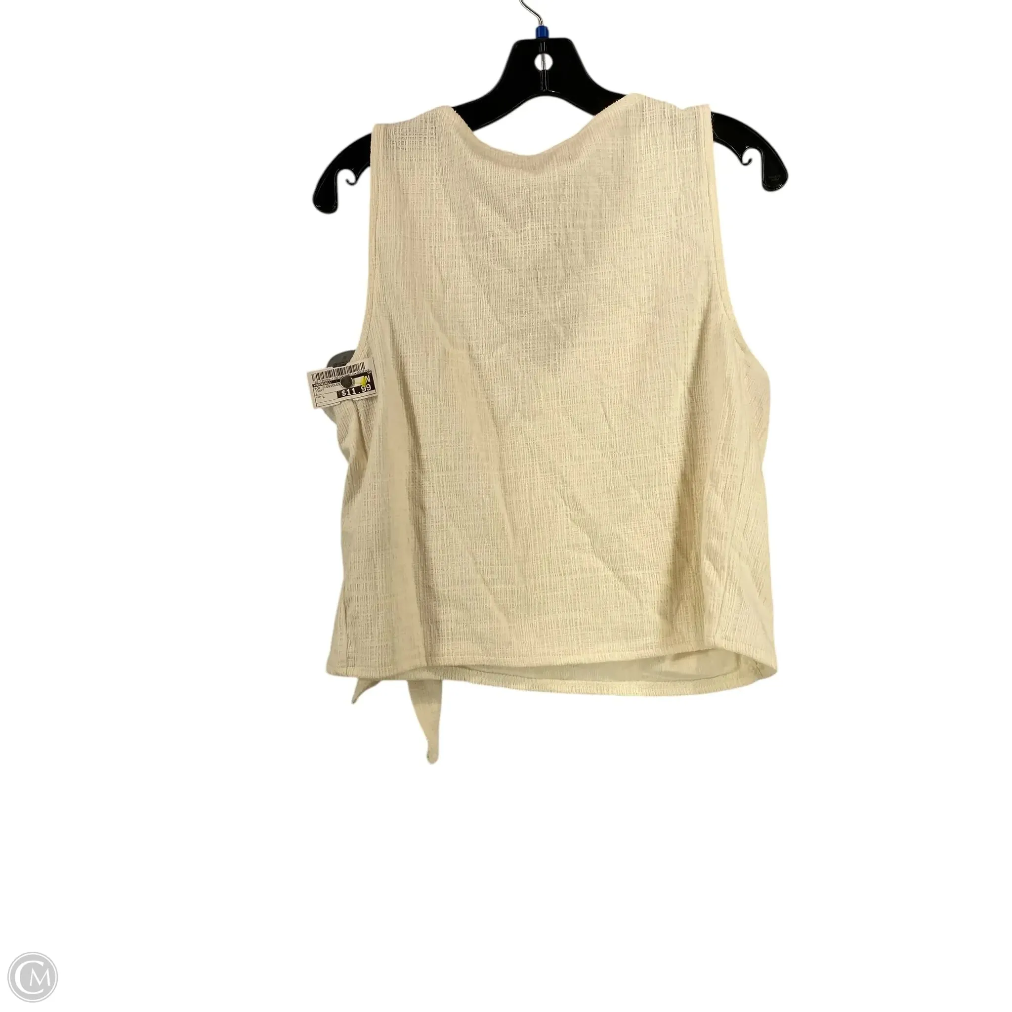 Top Sleeveless By Madewell In Ivory, Size: L