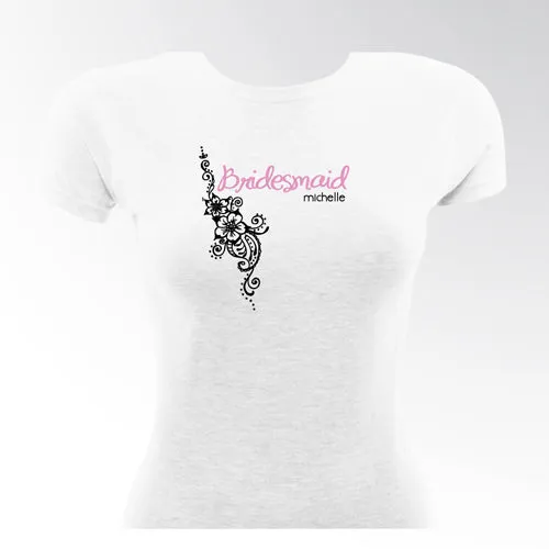 Tropical Blooms Bridesmaid TShirt