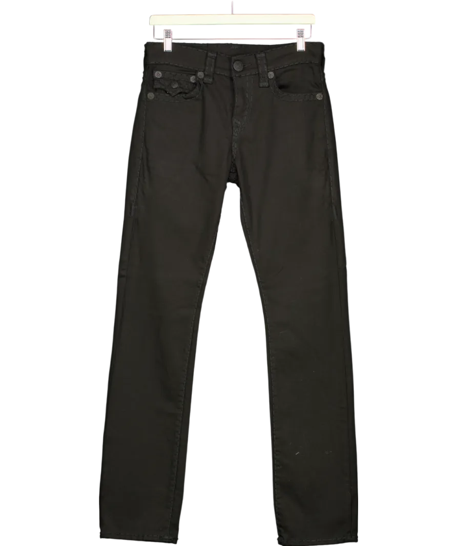 True Religion Black Ricky Relaxed Straight Leg Jean W28