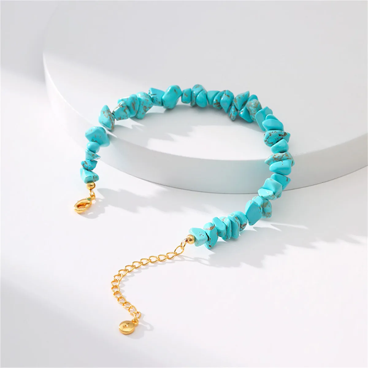 Turquoise Stone Chip Beaded Bracelet