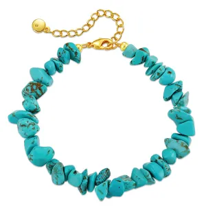 Turquoise Stone Chip Beaded Bracelet