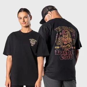 TWL - LIFESTYLE OVERSIZED T-SHIRT - BARBELL CLUB - SAPHIRA - BLACK/ORANGE