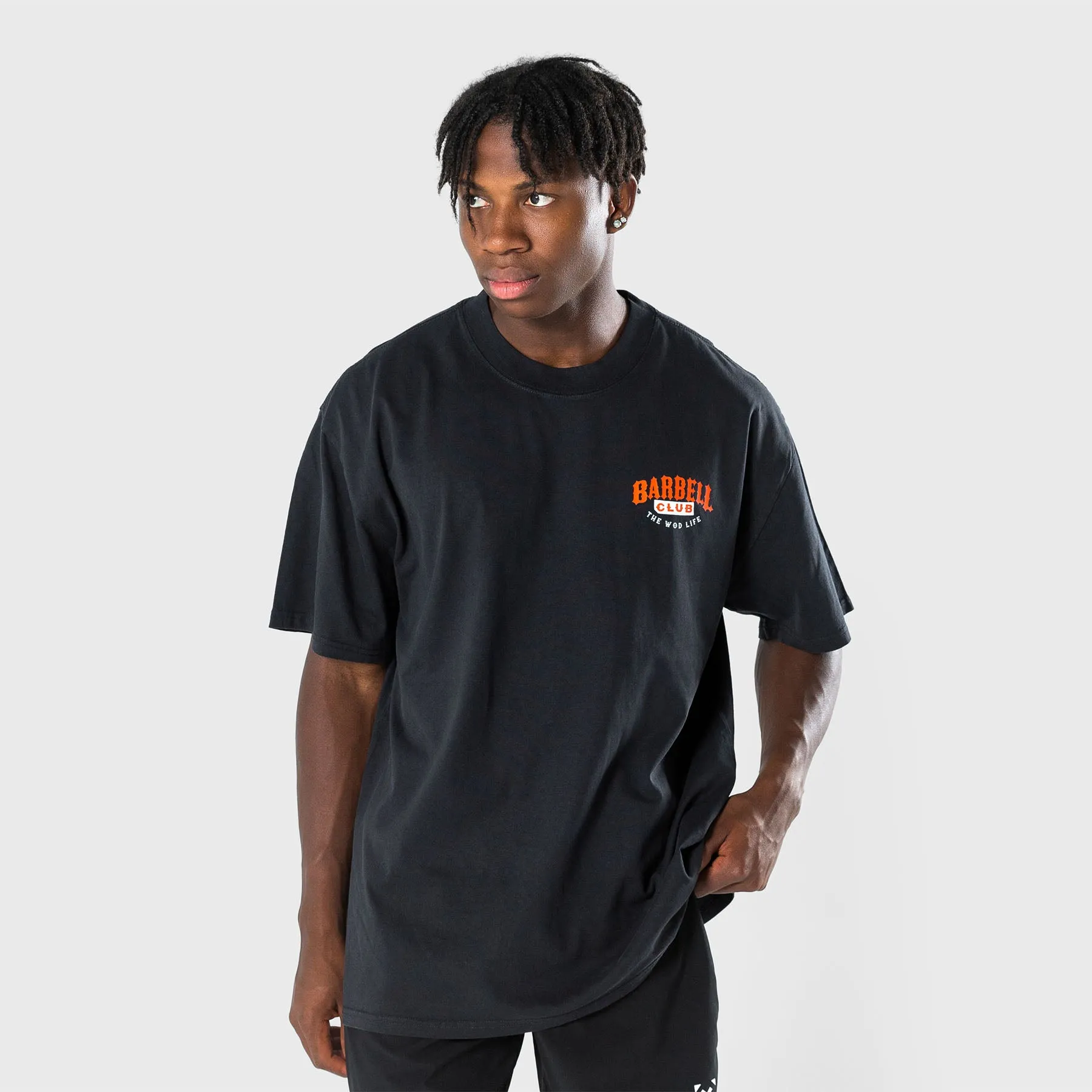 TWL - LIFESTYLE OVERSIZED T-SHIRT  -  BARBELL CLUB - WILDCAT/WASHED BLACK