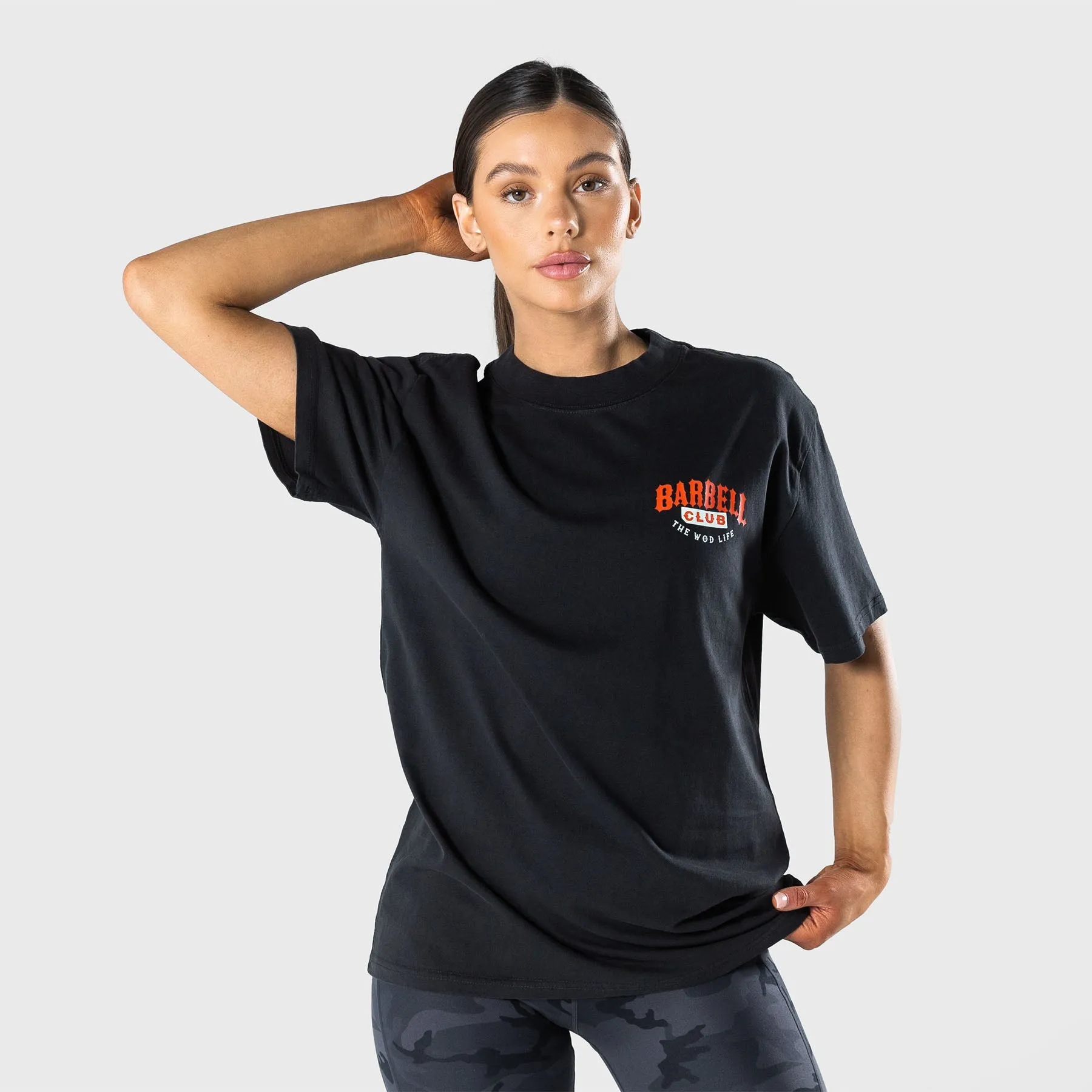 TWL - LIFESTYLE OVERSIZED T-SHIRT  -  BARBELL CLUB - WILDCAT/WASHED BLACK
