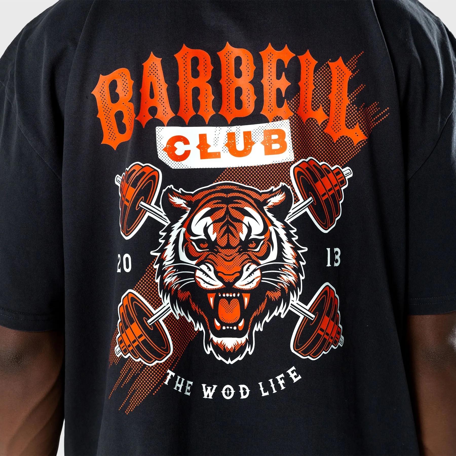 TWL - LIFESTYLE OVERSIZED T-SHIRT  -  BARBELL CLUB - WILDCAT/WASHED BLACK