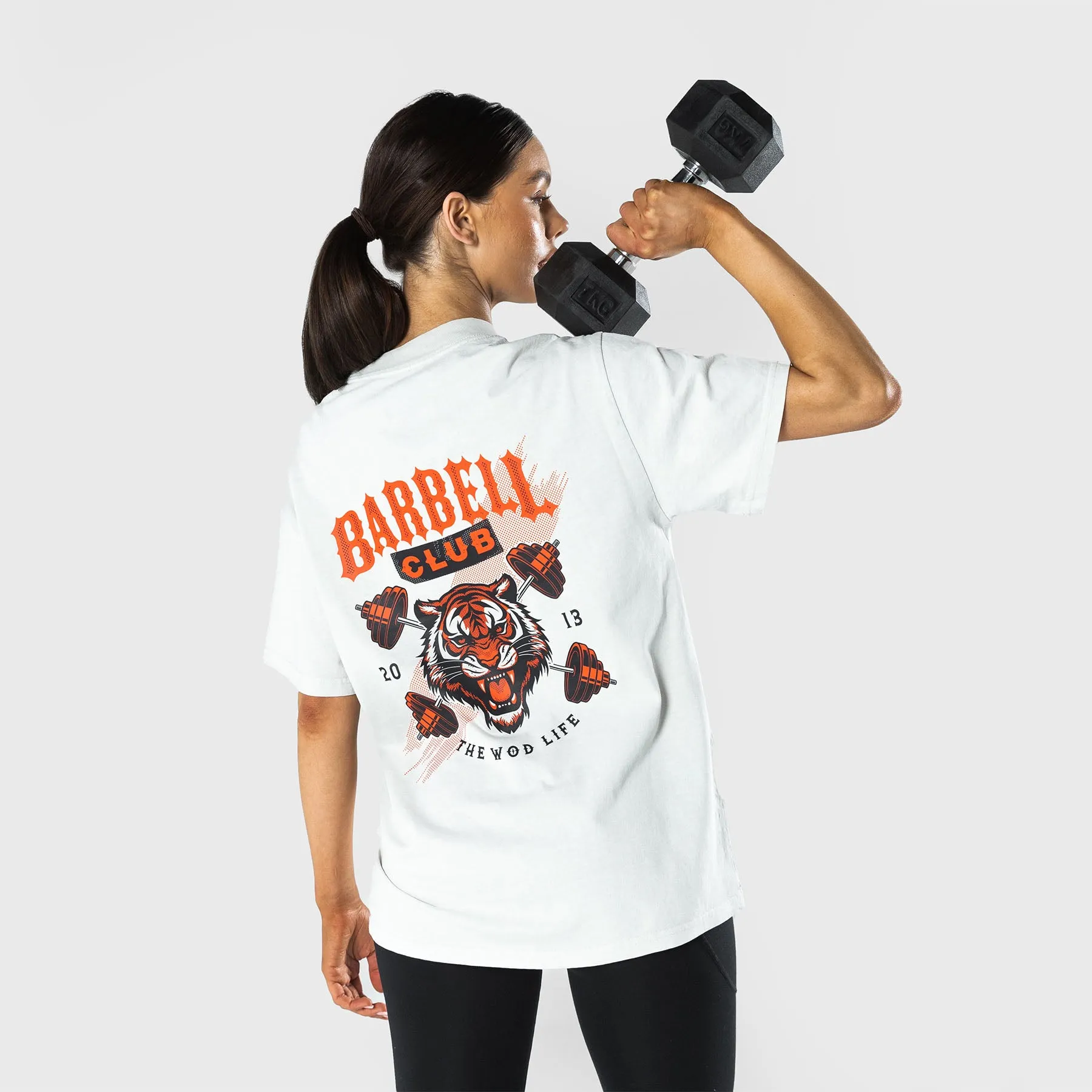 TWL - LIFESTYLE OVERSIZED T-SHIRT  -  BARBELL CLUB - WILDCAT/WASHED CEMENT