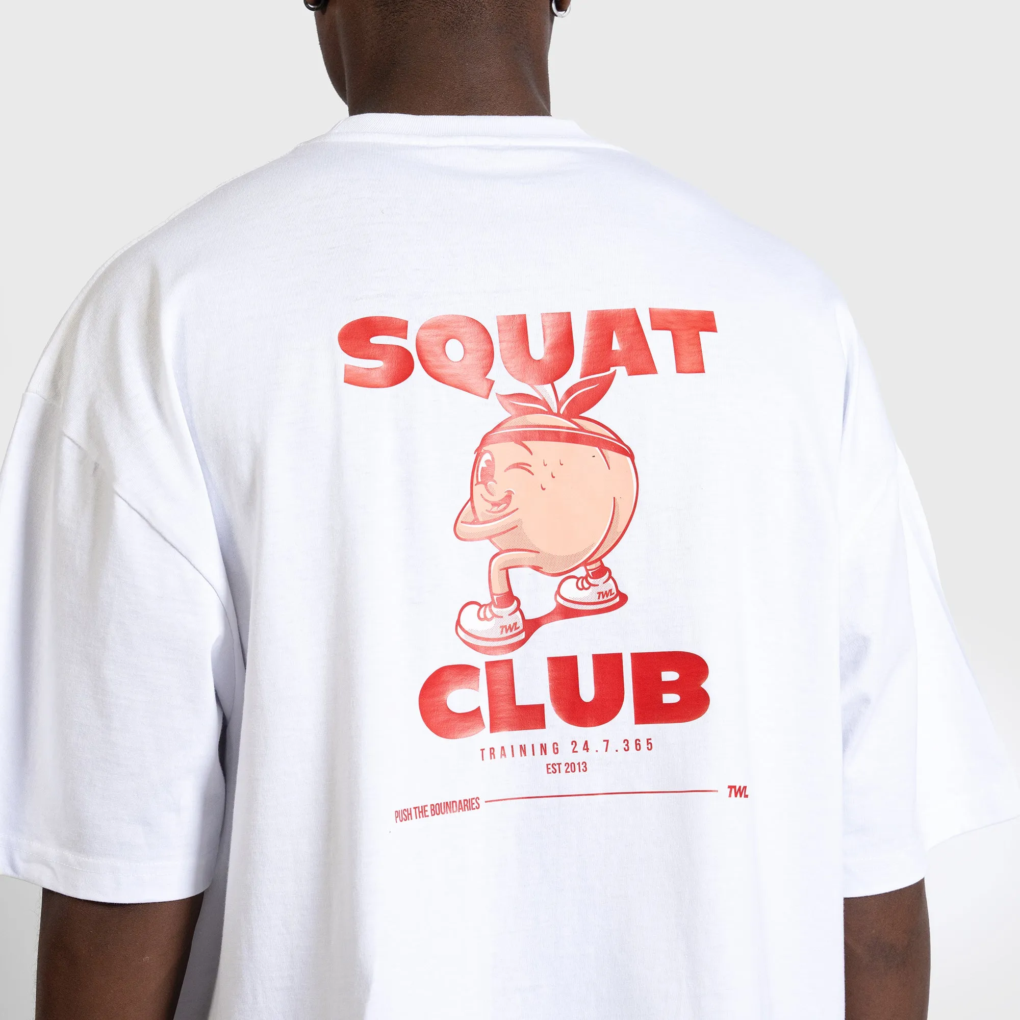 TWL - LIFESTYLE OVERSIZED T-SHIRT - SQUAT CLUB - WHITE