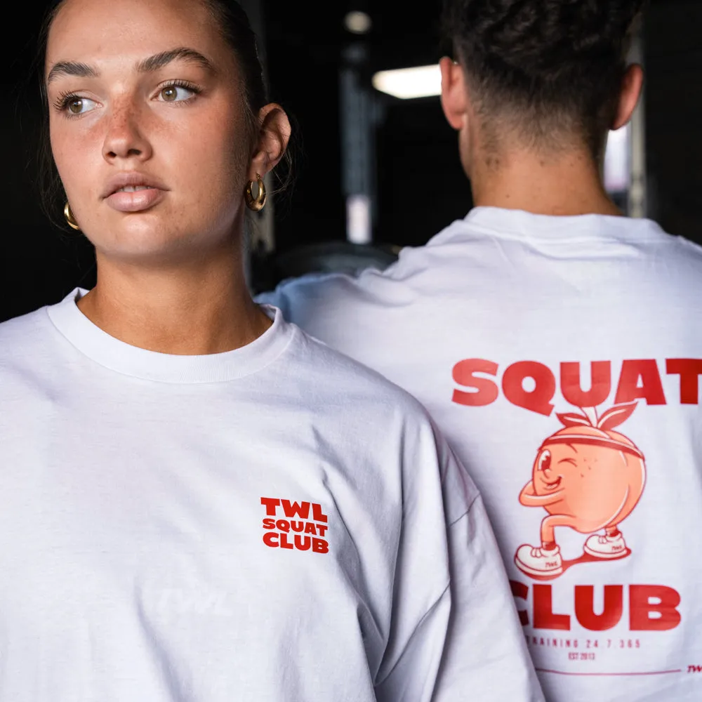 TWL - LIFESTYLE OVERSIZED T-SHIRT - SQUAT CLUB - WHITE
