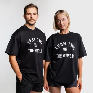 TWL - LIFESTYLE OVERSIZED T-SHIRT - TEAM TWL VS THE WORLD - BLACK