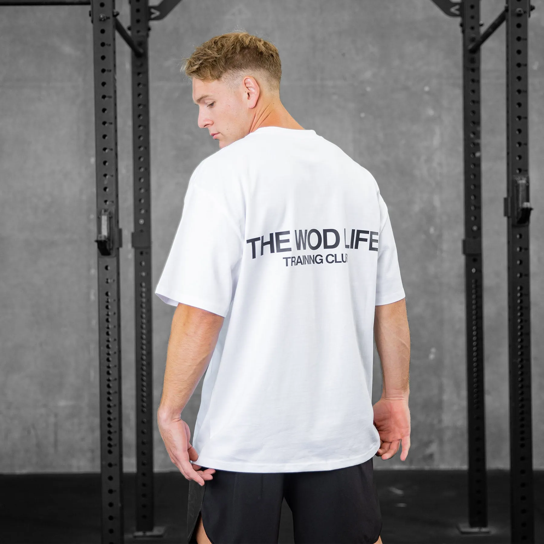 TWL - LIFESTYLE OVERSIZED T-SHIRT - TRAINING CLUB - WHITE/BLACK