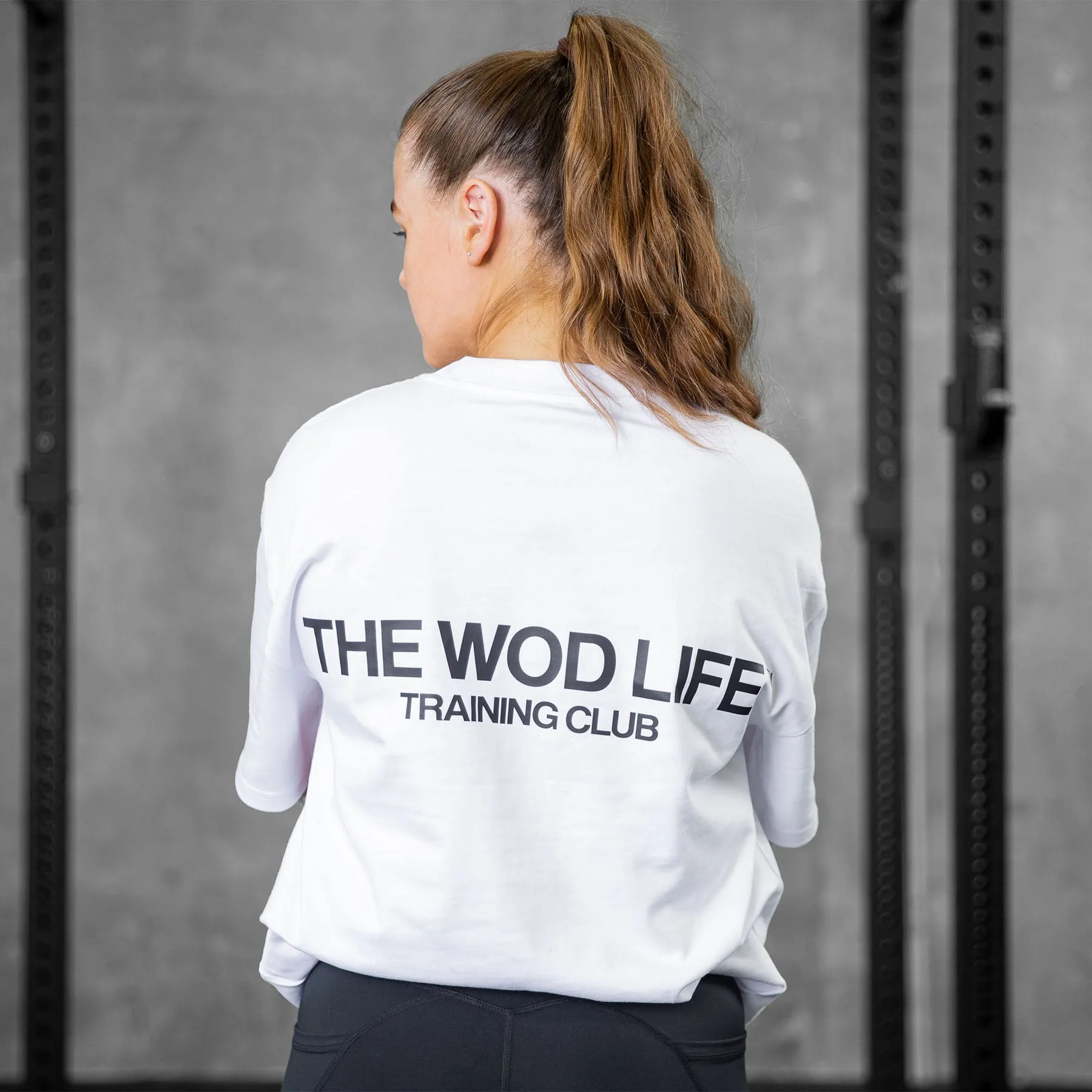 TWL - LIFESTYLE OVERSIZED T-SHIRT - TRAINING CLUB - WHITE/BLACK