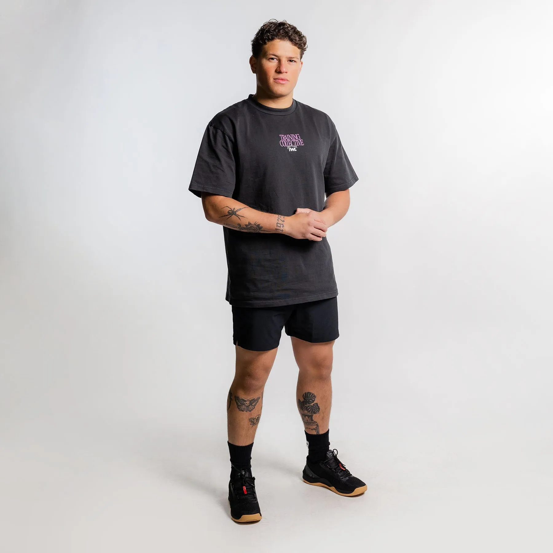 TWL - LIFESTYLE OVERSIZED T-SHIRT - TRAINING COLLECTIVE - WASHED BLACK