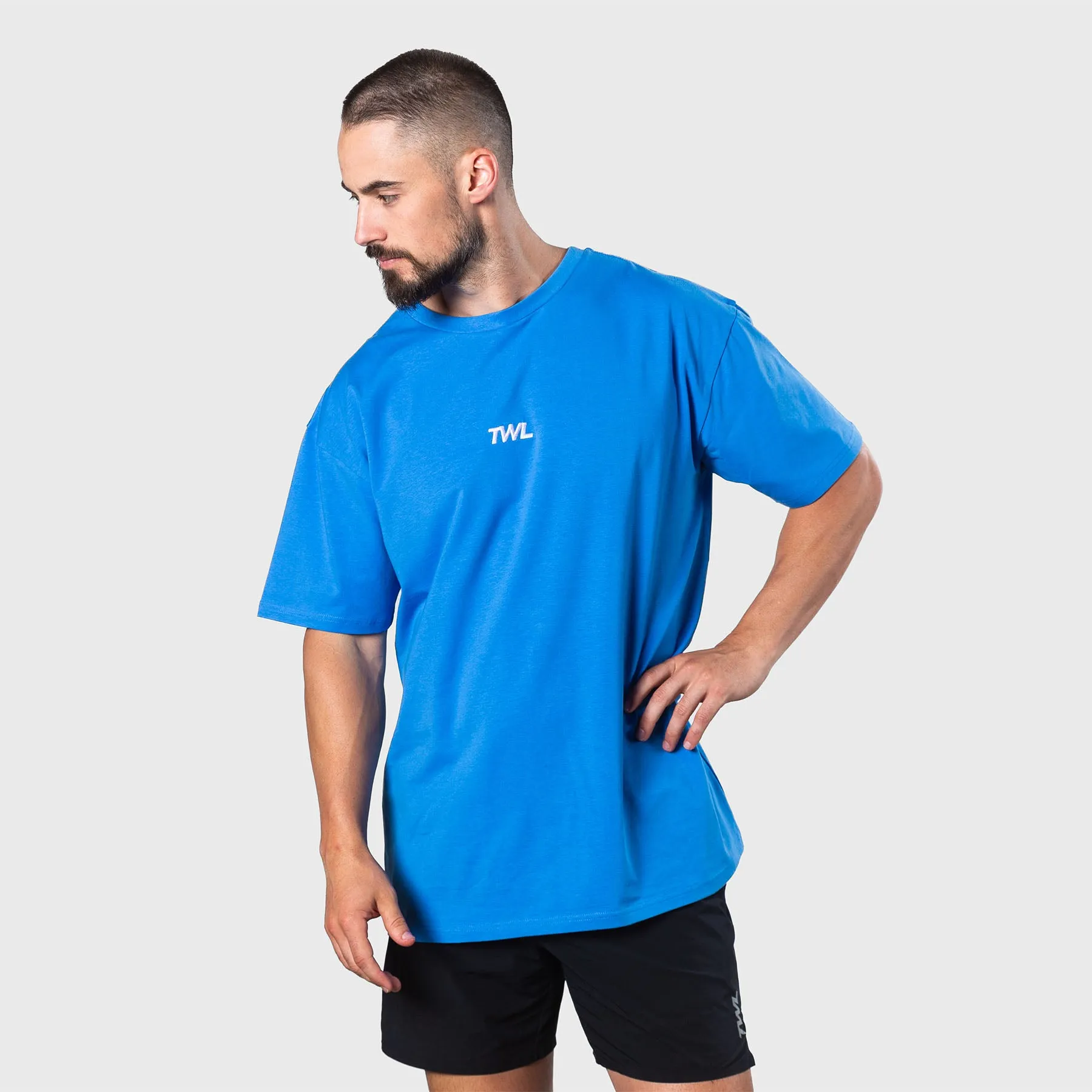 TWL - OVERSIZED T-SHIRT - COBALT/WHITE