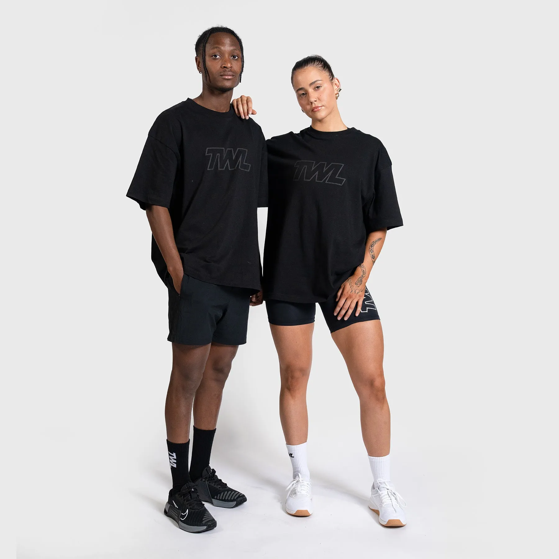 TWL - OVERSIZED TRAINING T-SHIRT - ATHLETE - BLACK