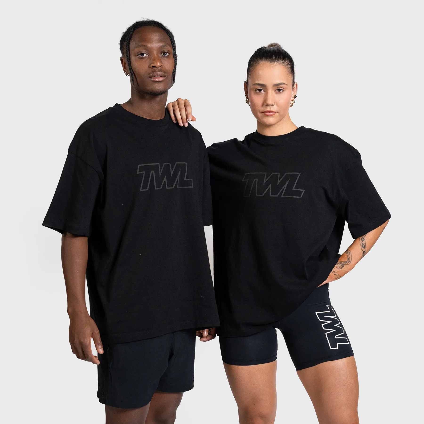 TWL - OVERSIZED TRAINING T-SHIRT - ATHLETE - BLACK