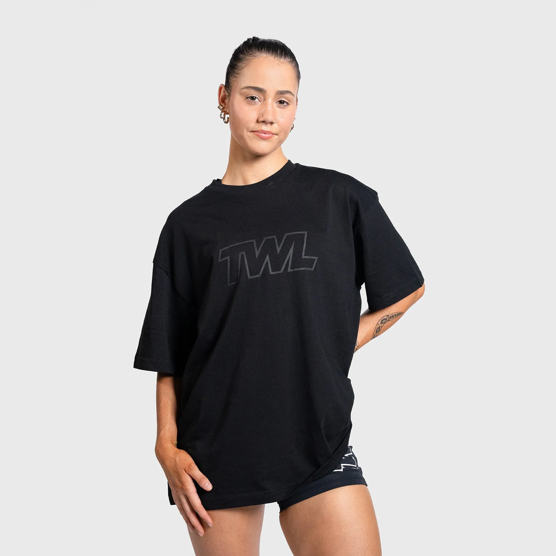 TWL - OVERSIZED TRAINING T-SHIRT - ATHLETE - BLACK