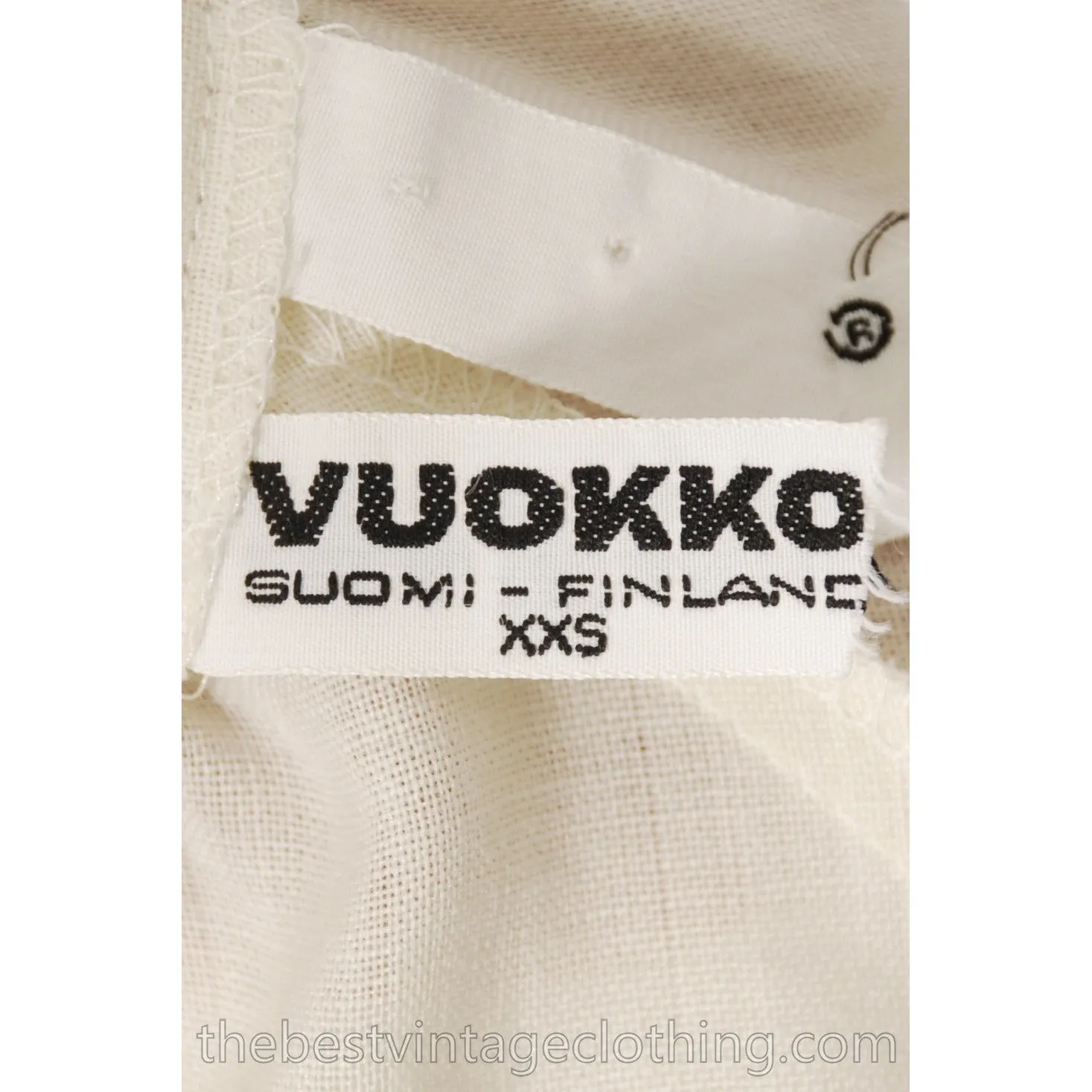Vintage Vuokko Designer Dress 1970s  Ivory Wool Voile Maxi TENT Gown Wedding 1970s XXS