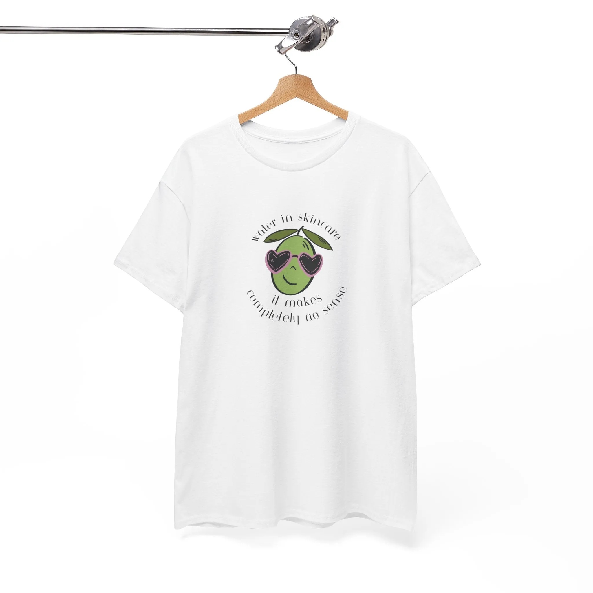 Water in skincare makes no sense / olive trees / olive cartoon / Unisex Heavy Cotton Tee