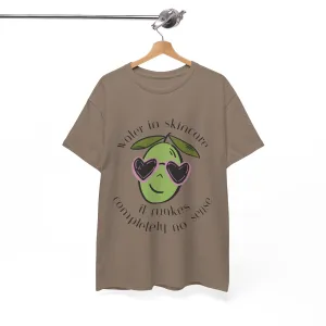 Water in skincare makes no sense / olive trees / olive cartoon / Unisex Heavy Cotton Tee