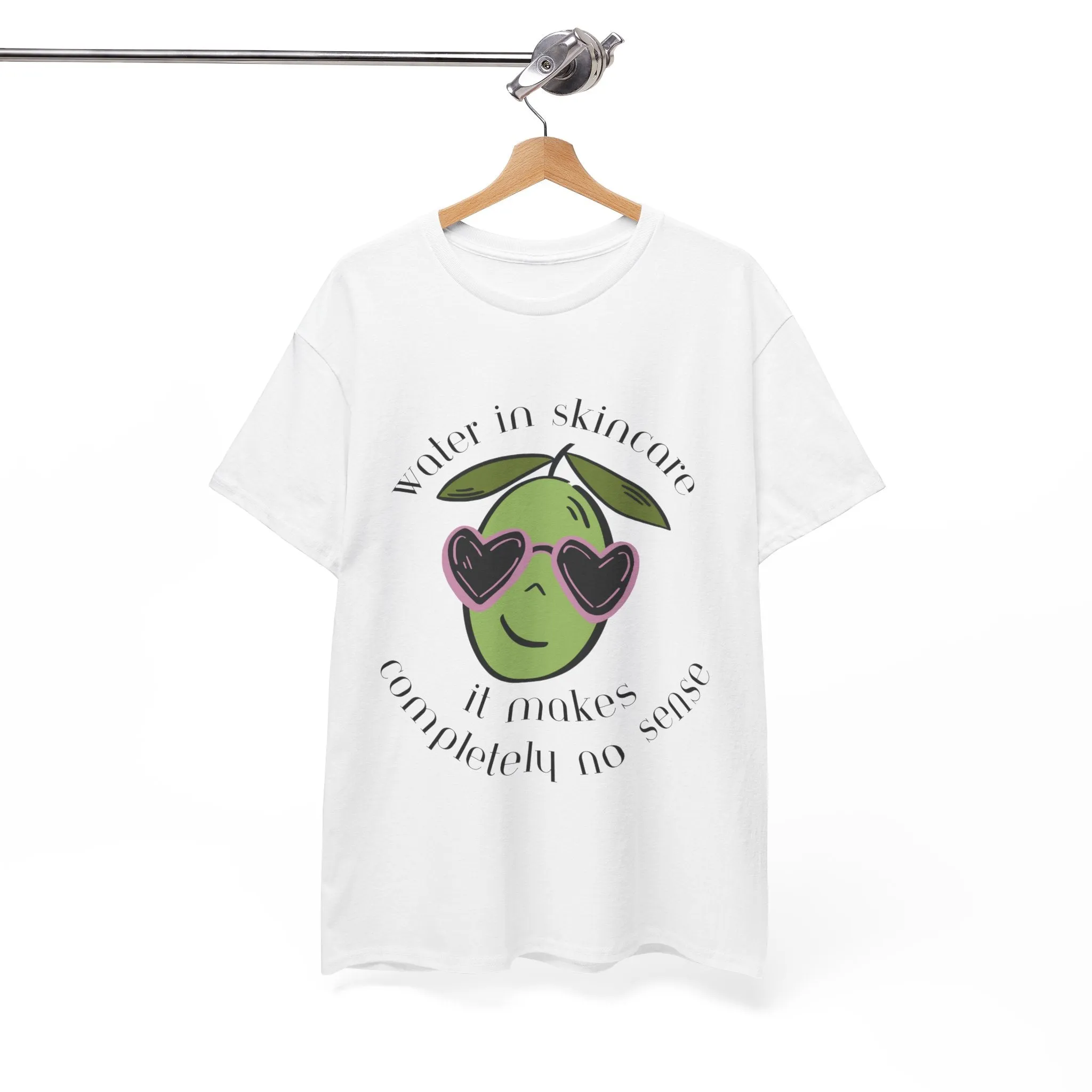 Water in skincare makes no sense / olive trees / olive cartoon / Unisex Heavy Cotton Tee