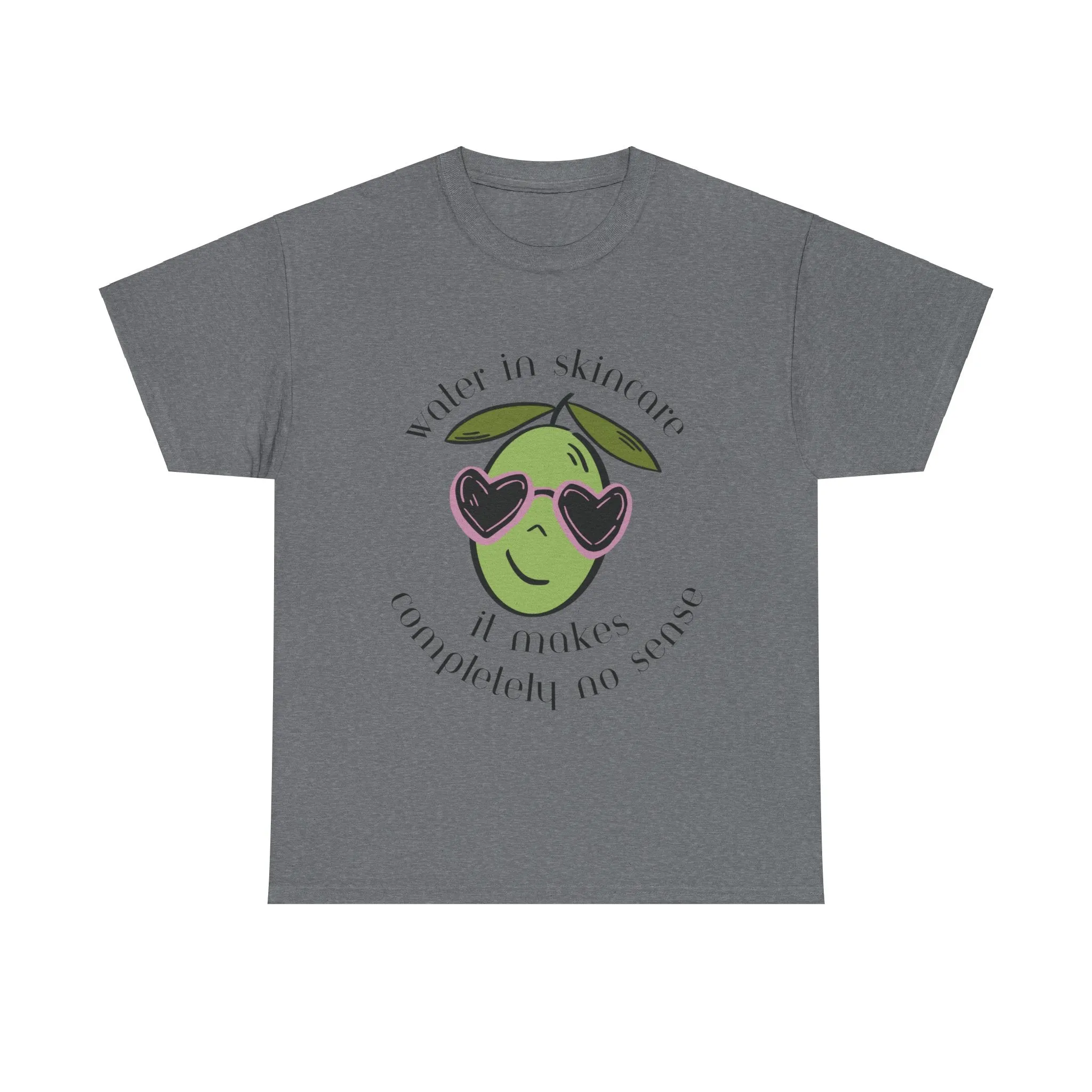 Water in skincare makes no sense / olive trees / olive cartoon / Unisex Heavy Cotton Tee
