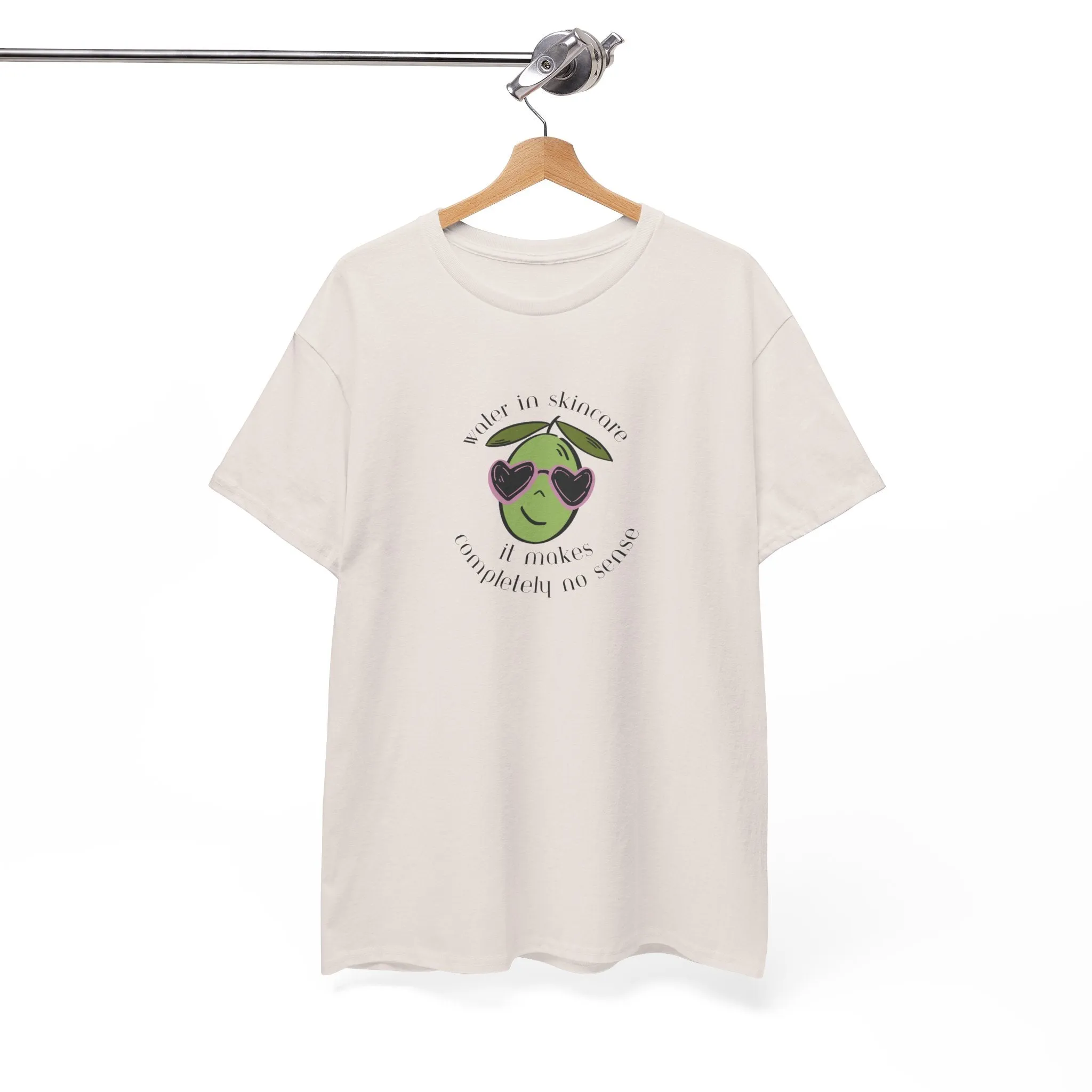 Water in skincare makes no sense / olive trees / olive cartoon / Unisex Heavy Cotton Tee