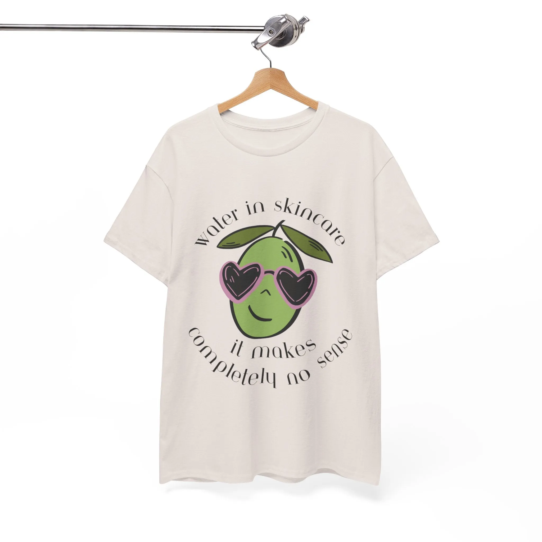 Water in skincare makes no sense / olive trees / olive cartoon / Unisex Heavy Cotton Tee