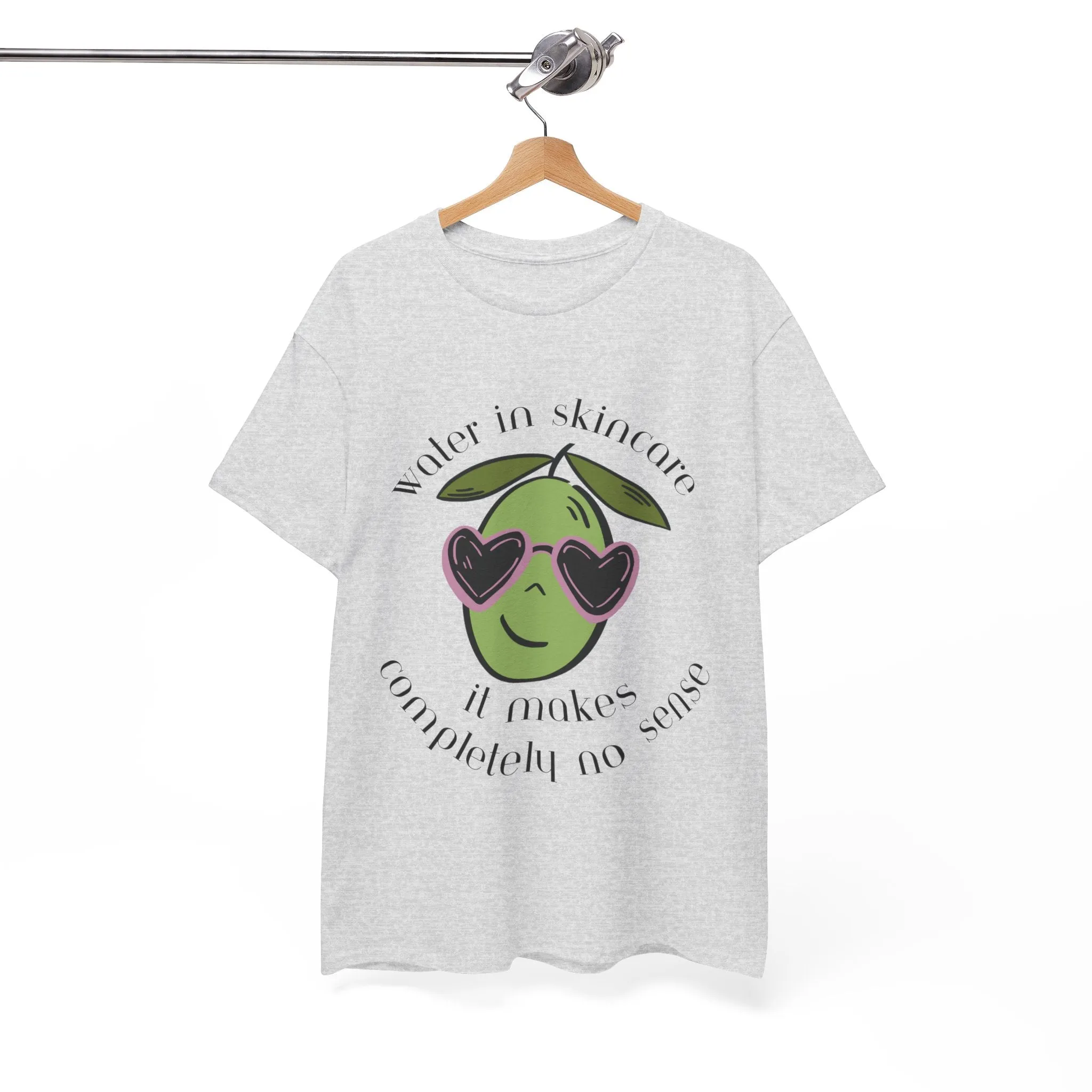 Water in skincare makes no sense / olive trees / olive cartoon / Unisex Heavy Cotton Tee