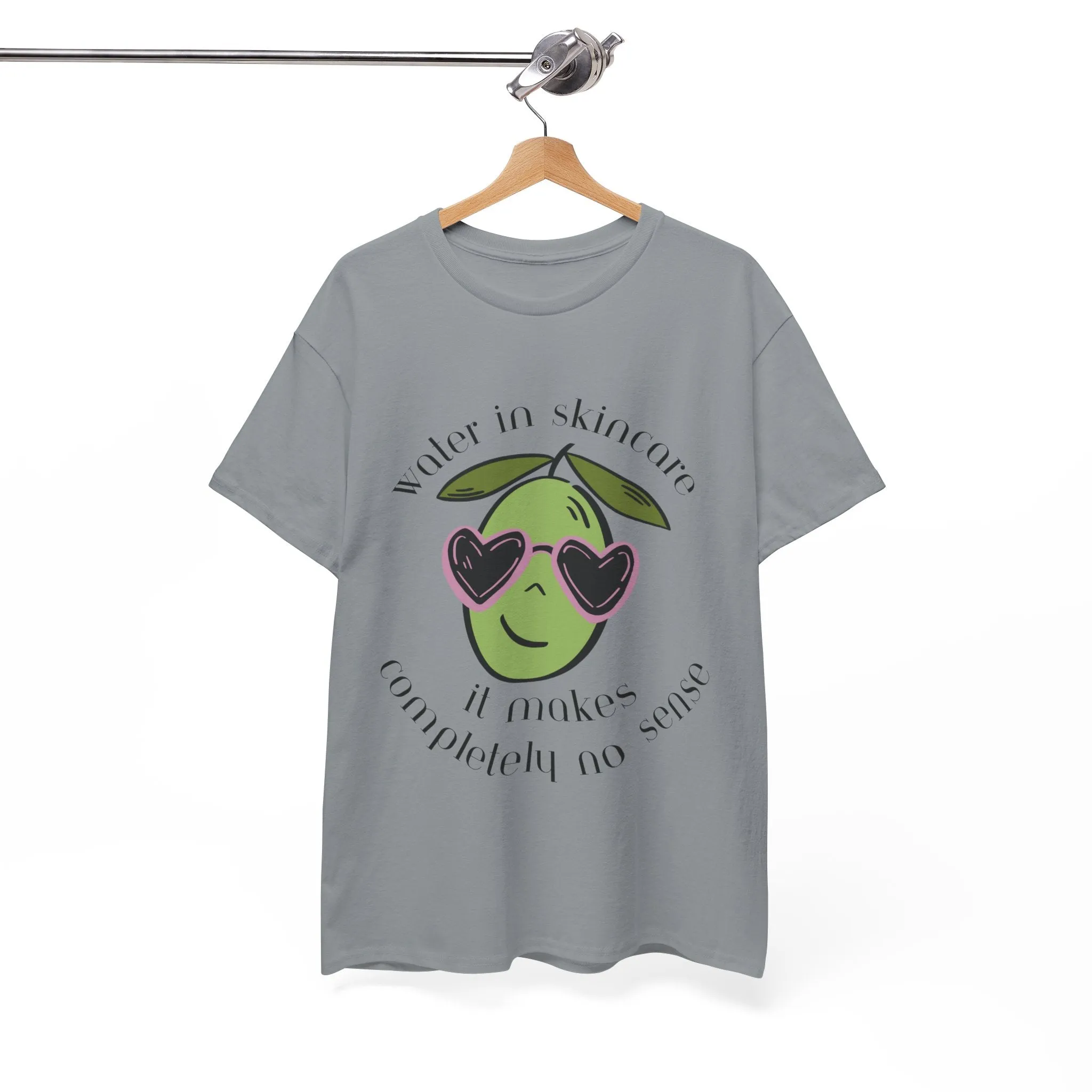 Water in skincare makes no sense / olive trees / olive cartoon / Unisex Heavy Cotton Tee