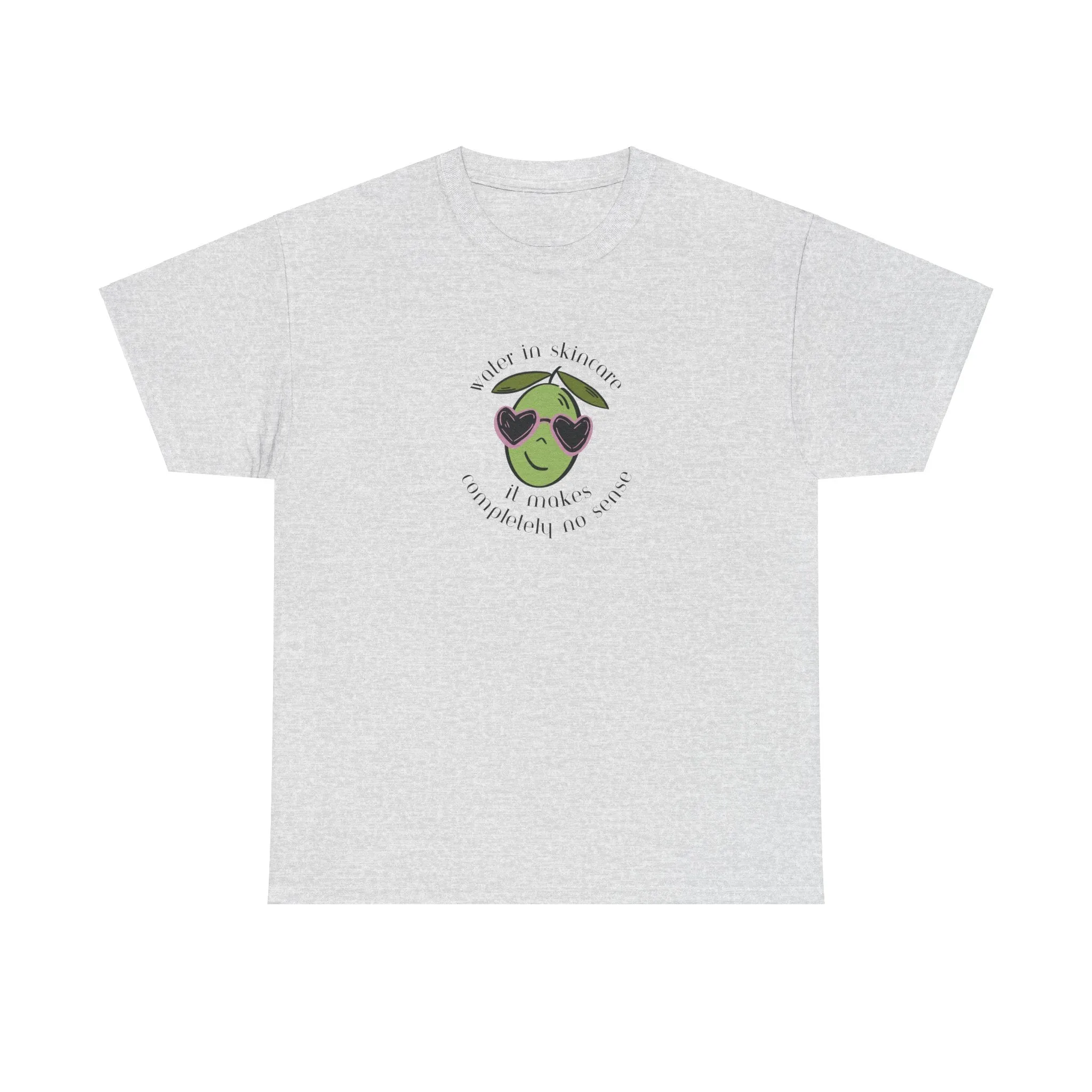 Water in skincare makes no sense / olive trees / olive cartoon / Unisex Heavy Cotton Tee