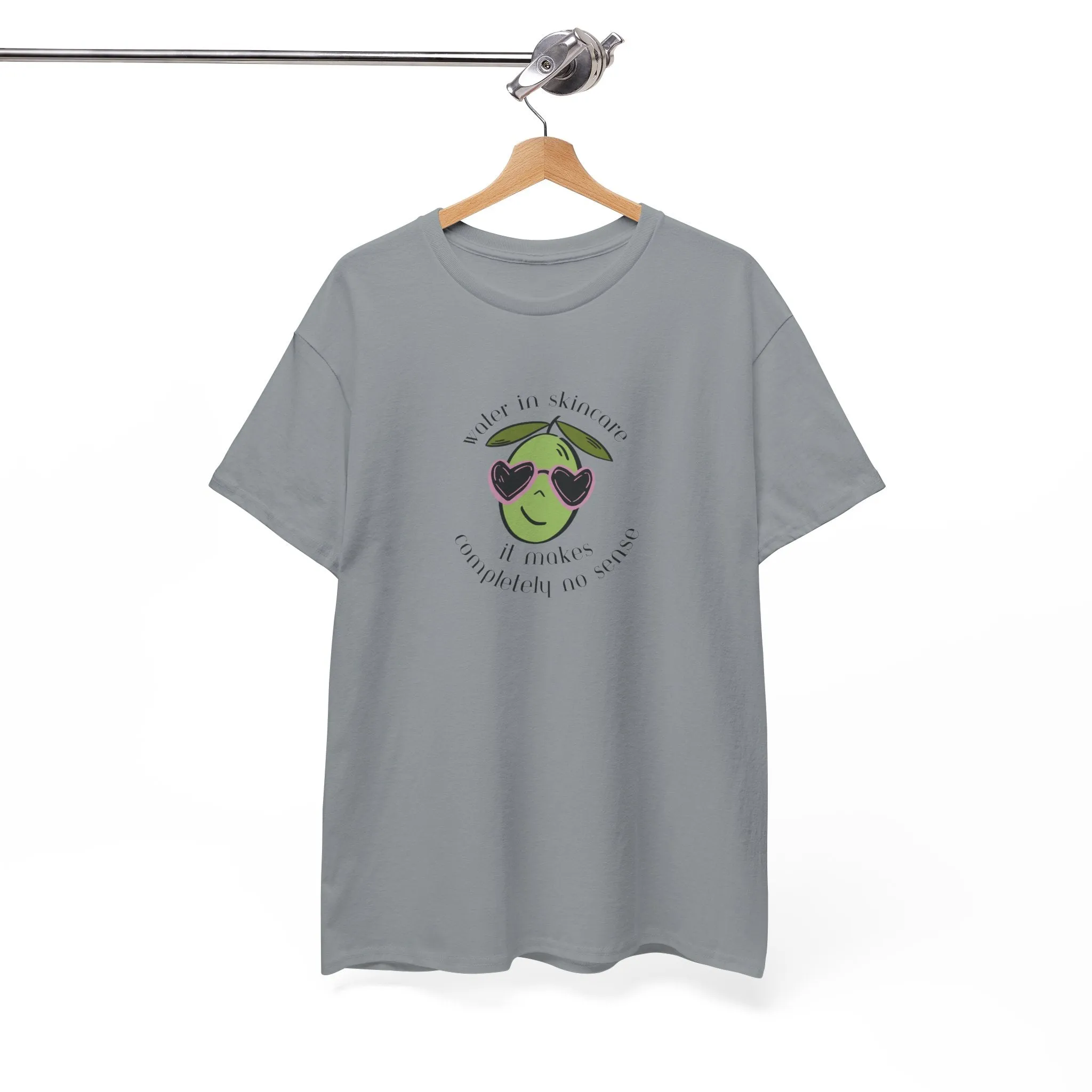 Water in skincare makes no sense / olive trees / olive cartoon / Unisex Heavy Cotton Tee