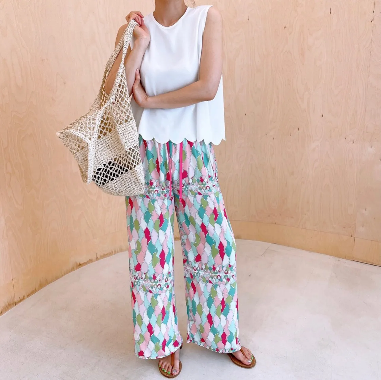 WaveCut Silky Sleeveless Top