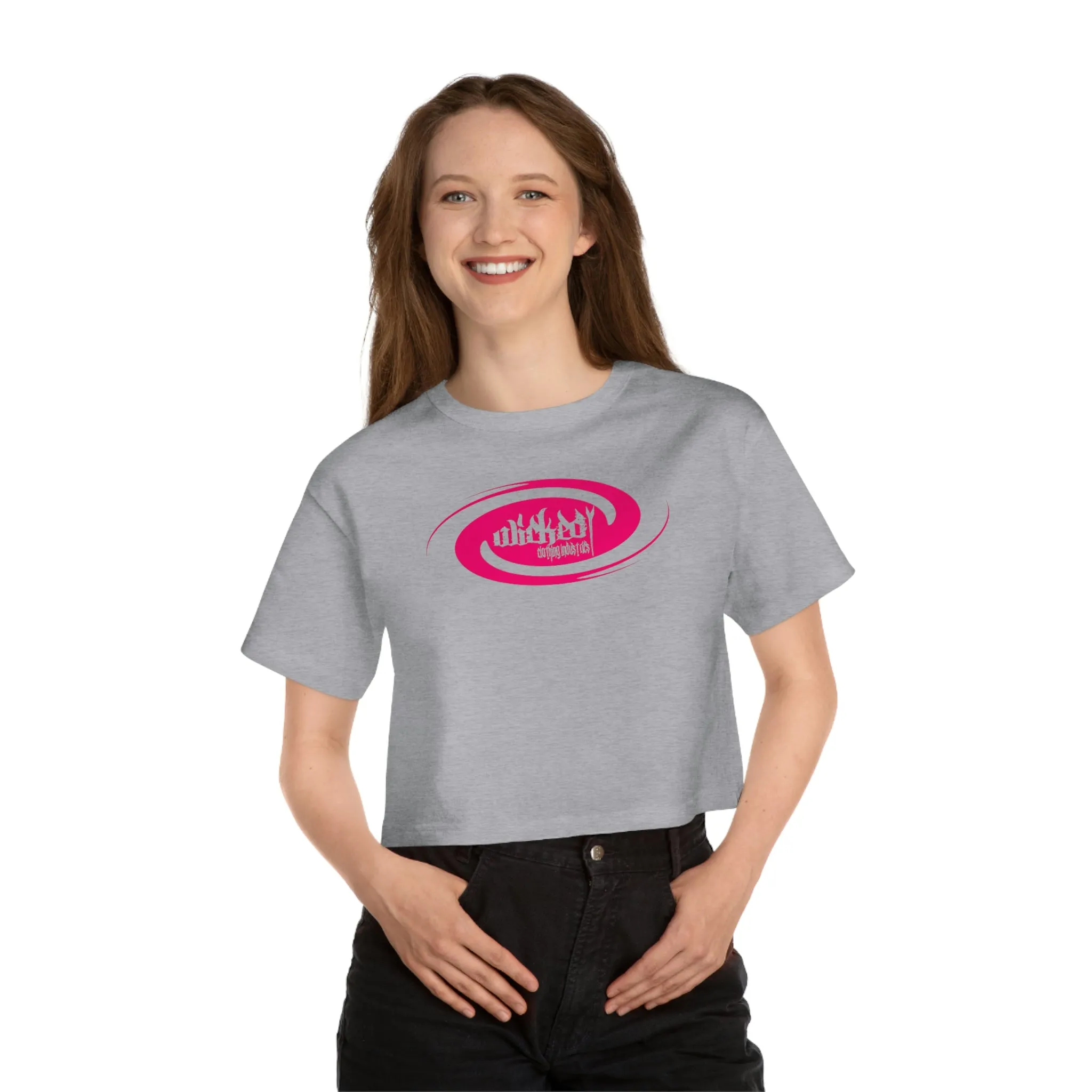 Wicked Storm/ Hot Pink/ Cropped T-Shirt