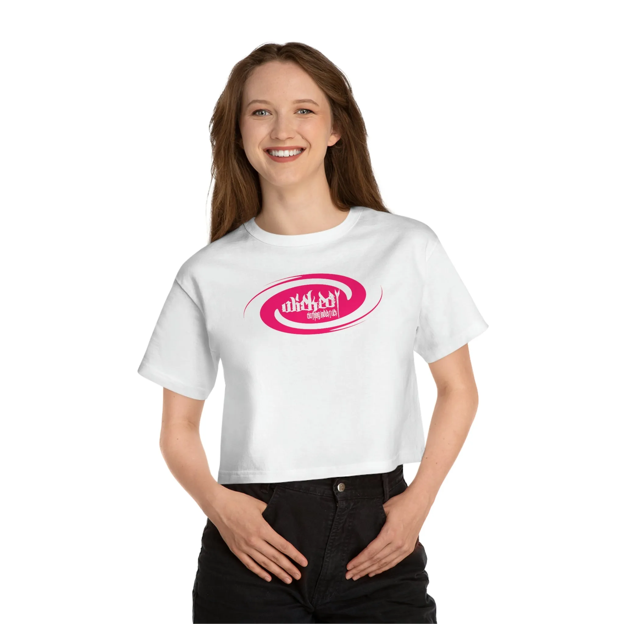 Wicked Storm/ Hot Pink/ Cropped T-Shirt