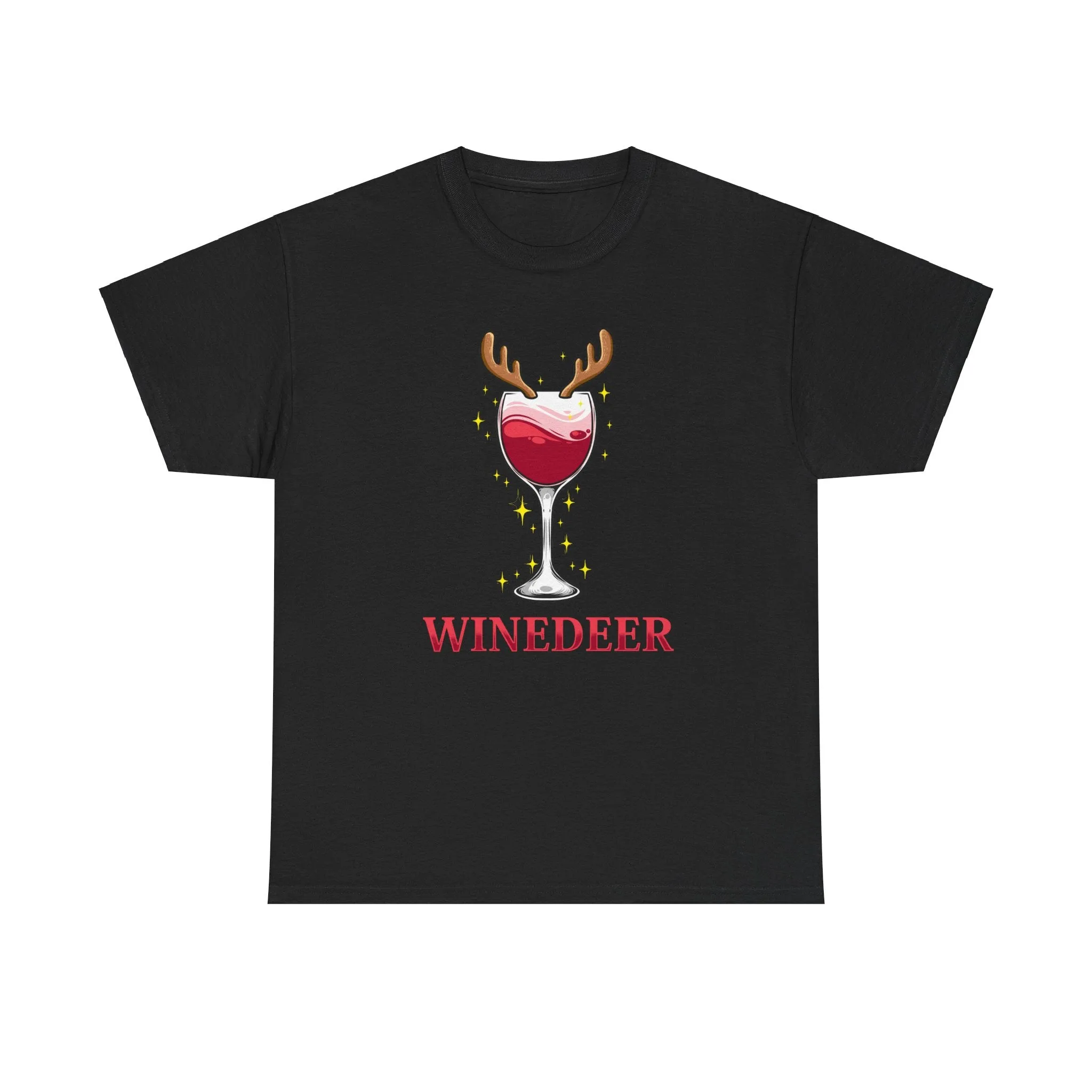 Wine Deer Black Unisex Tee (Unisex)