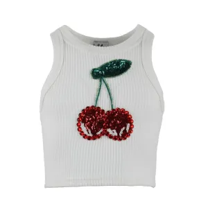 Women's Beaded Gem Cherry Tank