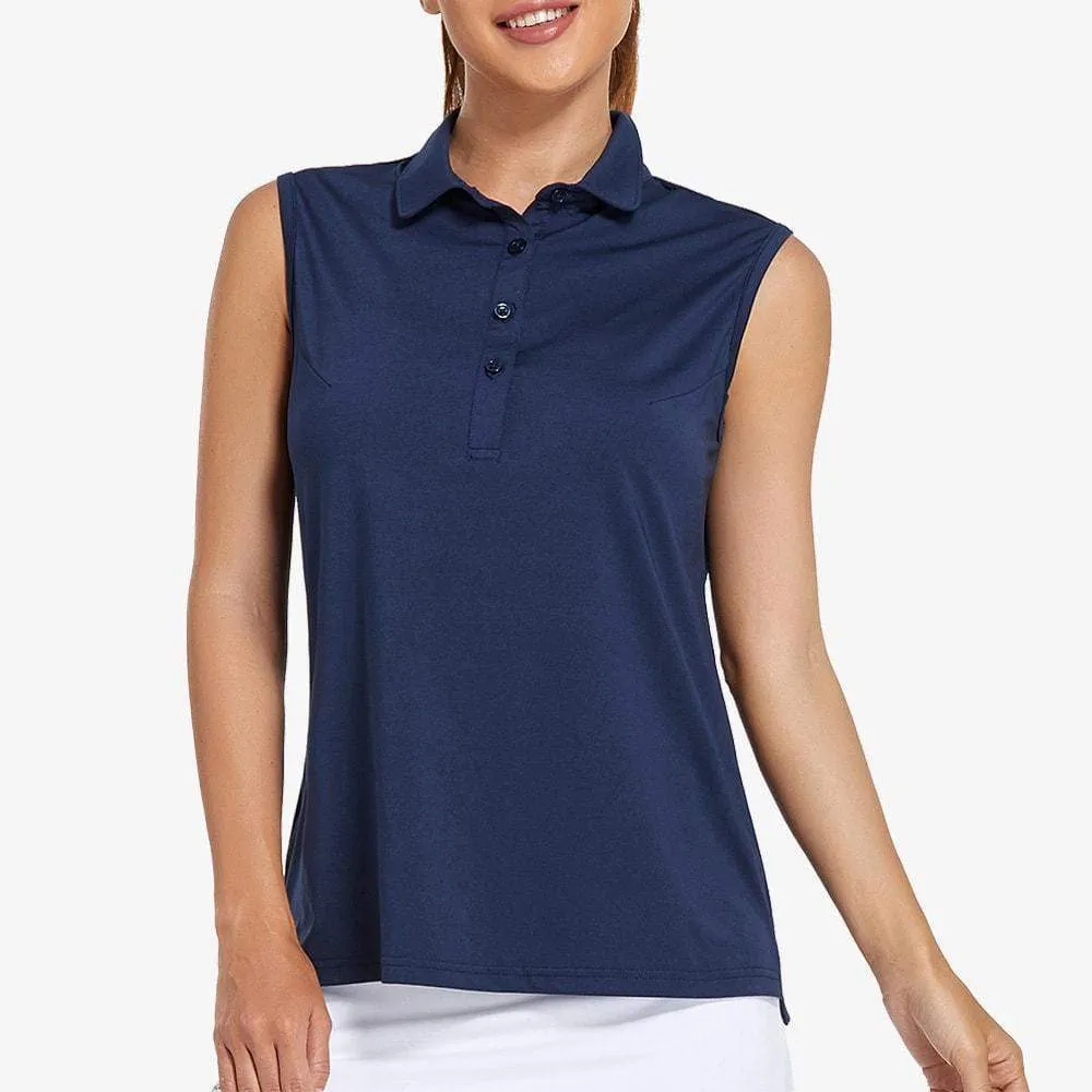 Women's Golf Collared Tank Top UPF 50  Sleeveless Polo Shirts
