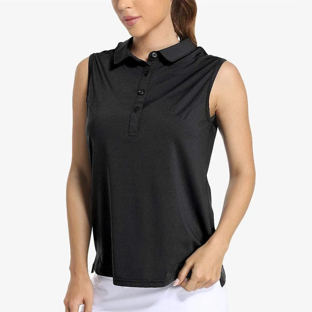 Women's Golf Collared Tank Top UPF 50  Sleeveless Polo Shirts