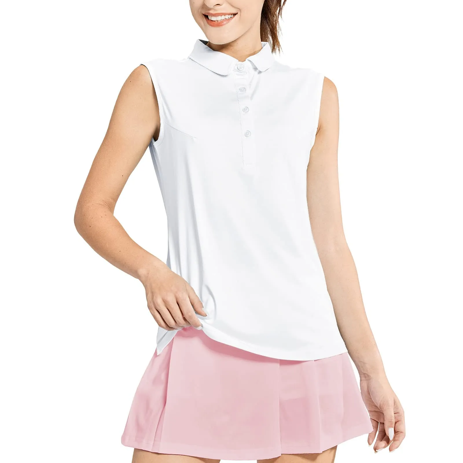 Women's Golf Collared Tank Top UPF 50  Sleeveless Polo Shirts