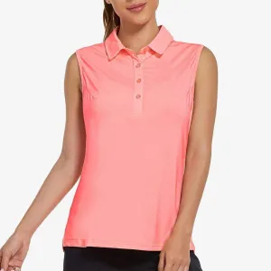 Women's Golf Collared Tank Top UPF 50  Sleeveless Polo Shirts