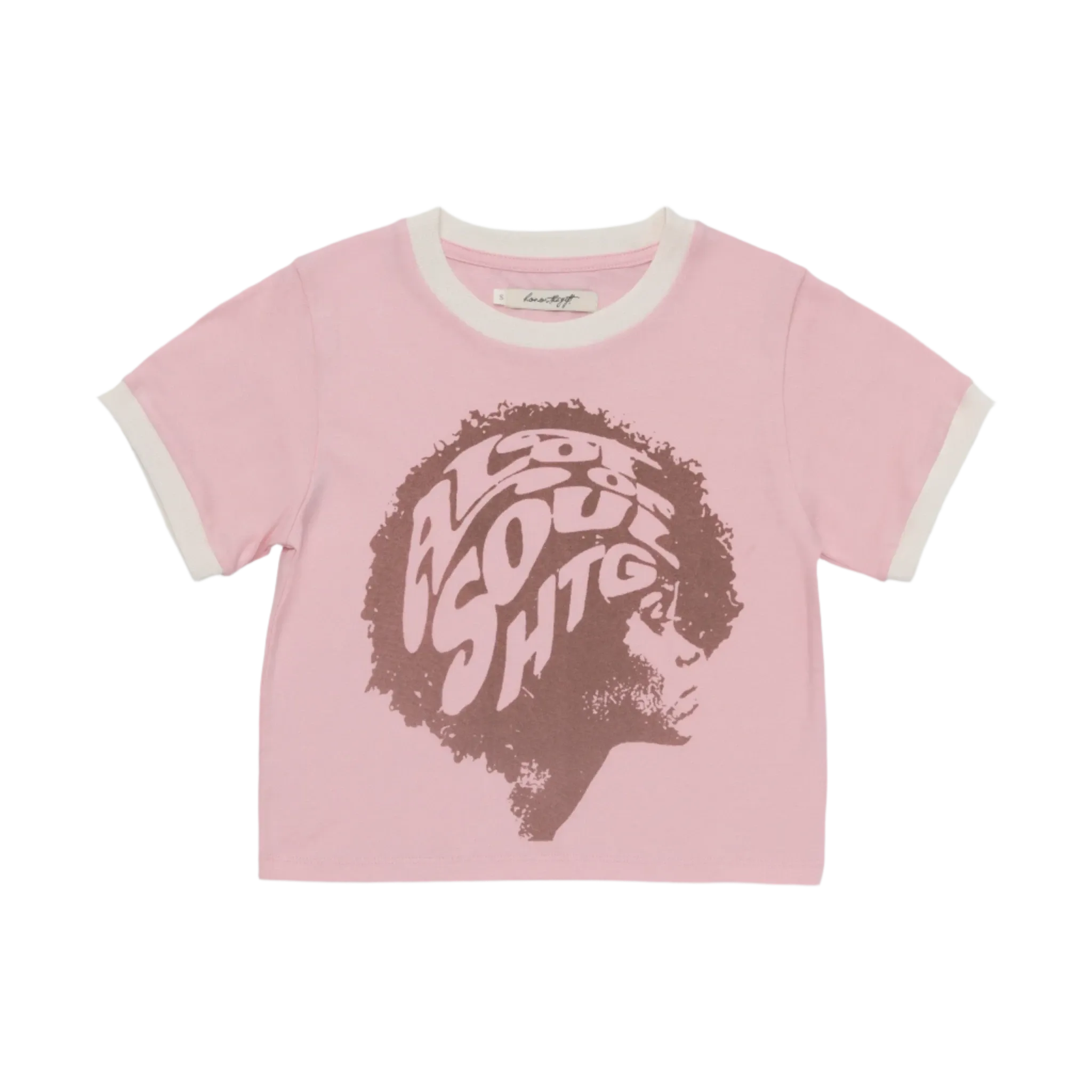 Womens Honor The Gift C-Fall A Lot Of Soul Ringer T-Shirt 'Pink'